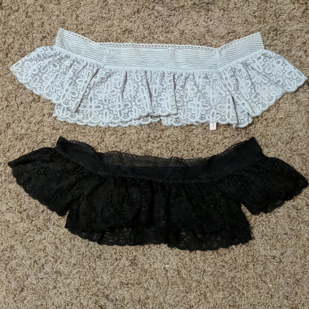 Lace Cropped Off The Shoulder Bralette Set